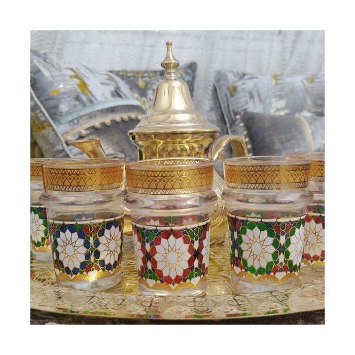 Verres à thé en cristal marocain 12 Pcs
