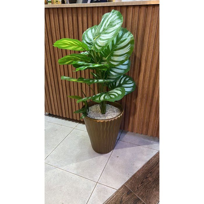 Plante artificielle tropicale avec pot décoratif - 90cm