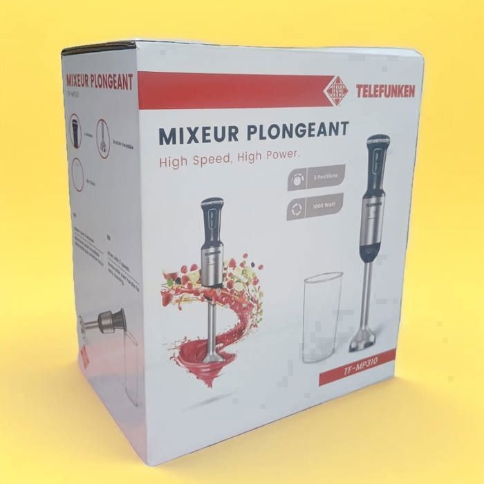 Mixeur Plongeant 2-en-1 - TELEFUNKEN - 600W - Ergonomique - Accessoires Pratiques - Polyvalent