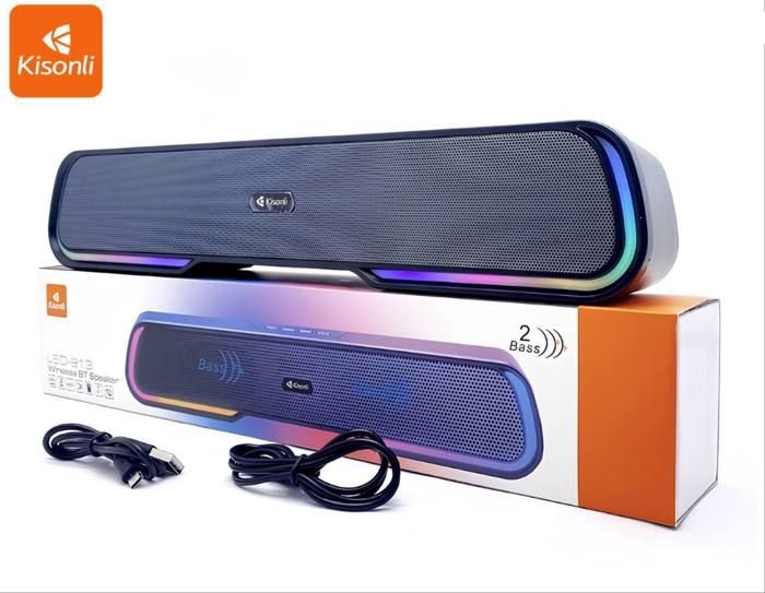 Kisonli LED-913 Speaker RGB 1800mAh 10W Portable Wireless Bluetooth