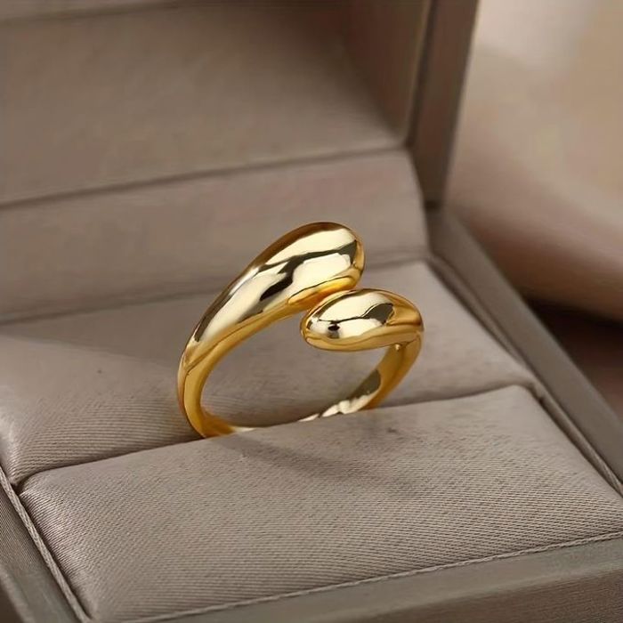 Bague - Bijou Audacieux - Plaqué Or - Design Moderne - Confortable - Durable