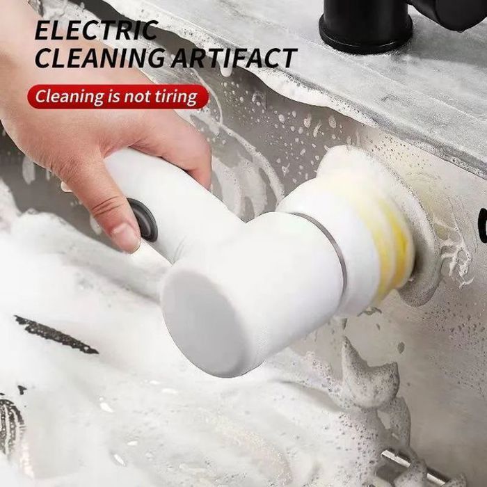 Brosse de nettoyage électrique 5 en 1 pour la cuisine salle de bains