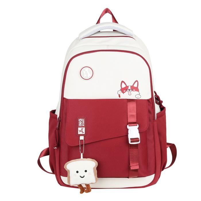 Sac à dos - ROUGE - Tendance - Poche pour ordinateur - Design adorable - Résistant