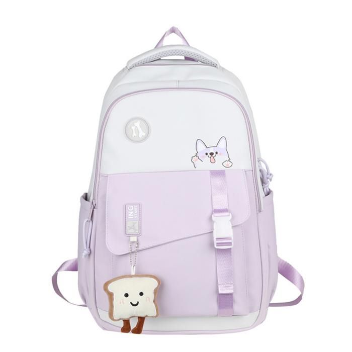 Sac à dos - Tendance - Violet - Poche pour ordinateur - Design adorable - Résistant