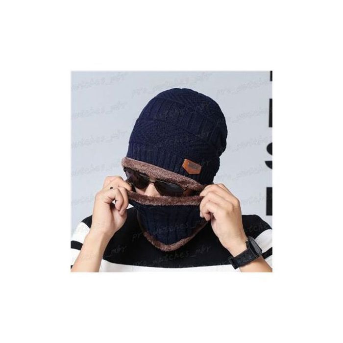 Chapeau tricoté ensemble de 2 pièces chapeaux avec écharpes bonnet épais et chaud hiver