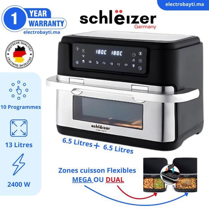 Friteuse sans Huile - Airfryer MAX- Zones cuisson Flexibles - 13 Litres -Germany