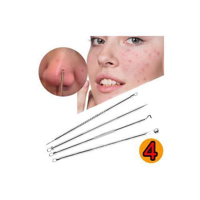4pcs Aiguilles En Acier Inoxydable Tire Extracteur Point Noir Acne Comédons