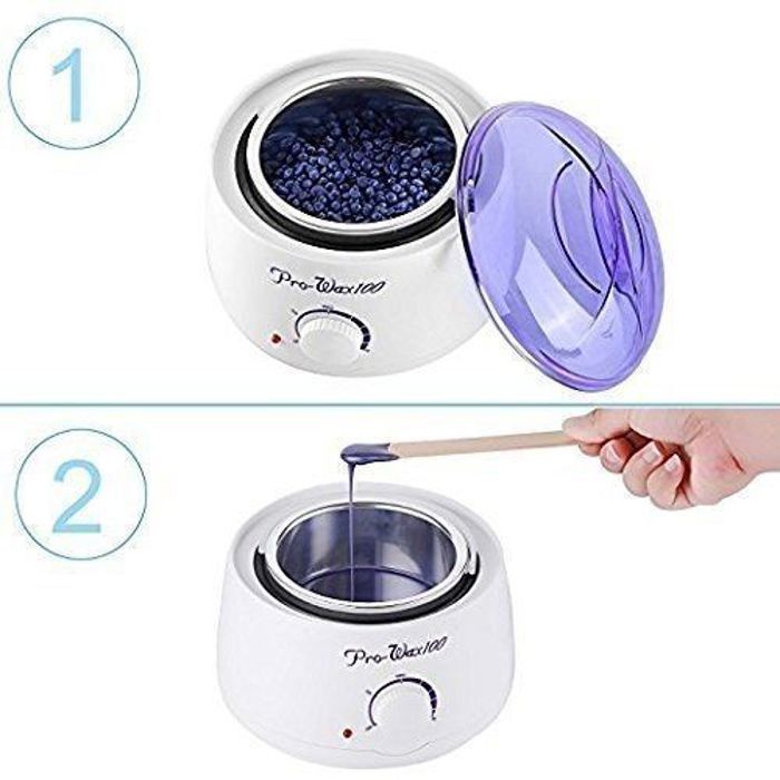 Pro Wax Appareil de chauffage à la cire chaude pour épilation à la cire dure 400ML