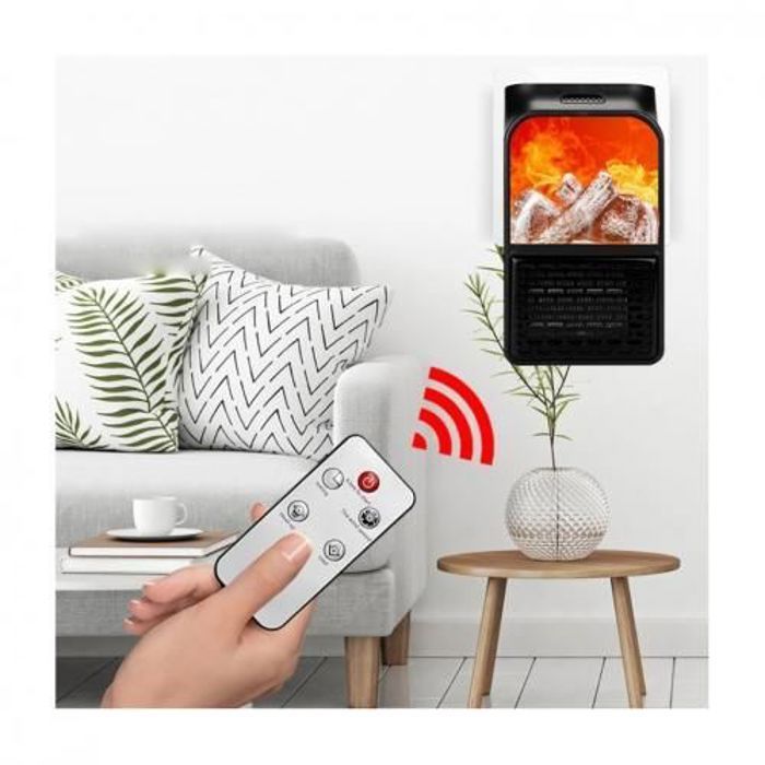 Chauffage électrique - Flame Heater - 900W - Portable - Ultra-silencieux - Économie d'énergie