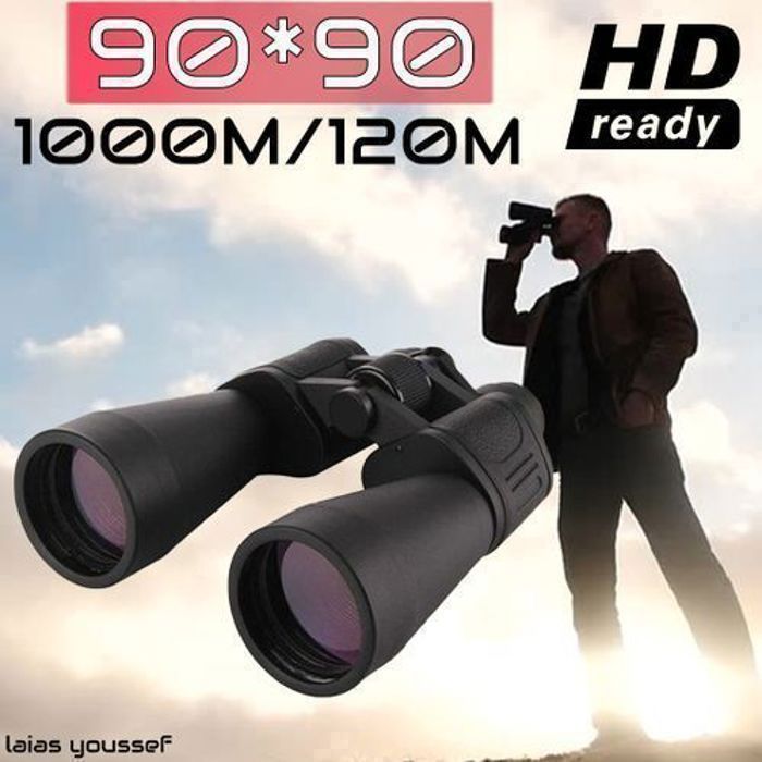 Jumelles Optiques HD - MARQUE Inconnue - 90x90 - Vision Nocturne - Champ de Vision 125M/1000M - Léger 700g