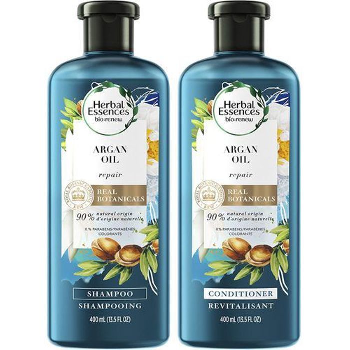 Herbal Essences Lot de 2 shampooings et après-shampoing à l'huile d'argan du Maroc