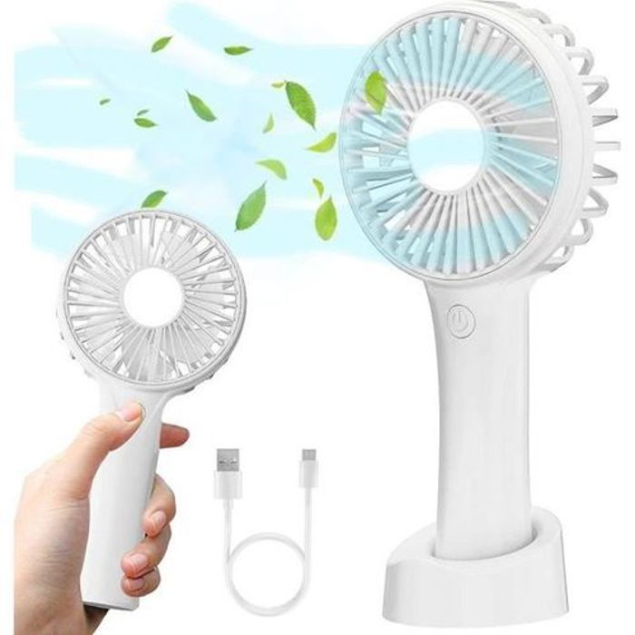 Mini Ventilateur Portable à main 3 Mode Rechargeable USB câble
