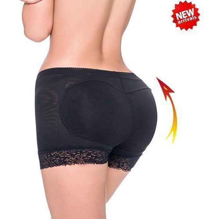 Culotte Push Up - Monte Fesse - Femme - Noir - Confortable - Invisible - Galbante