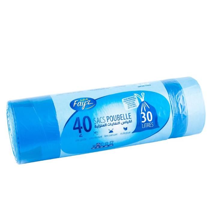 Lot sacs poubelle Fayz 30L/40 unités + Fayz 30L/10 unités gratuit