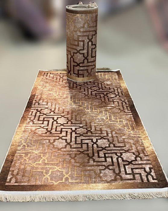 Tapis - Luxe - Ensemble 3 pièces - Anti-tâches - Andalous Bronze - Rectangulaire