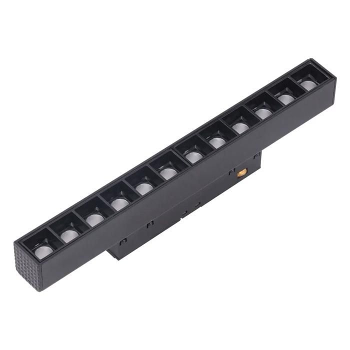 Spot LED sur rail magnétique - Écoénergétique - 12W - 3000K - Noir - Intérieur