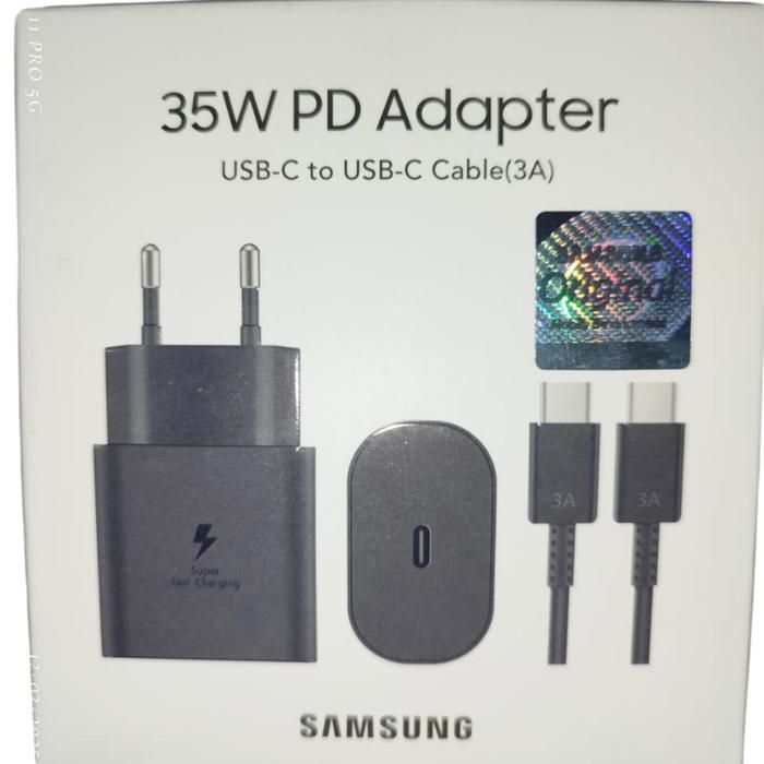 Chargeur Adaptateur 35w Secteur ultra rapide double-port USB-A et Type-C Noir,Samsung
