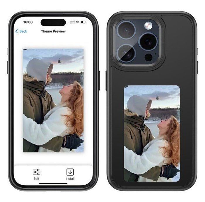 Coque de téléphone - NFC - iPhone 15 Pro Max - Écran intelligent - Protection complète - Noir