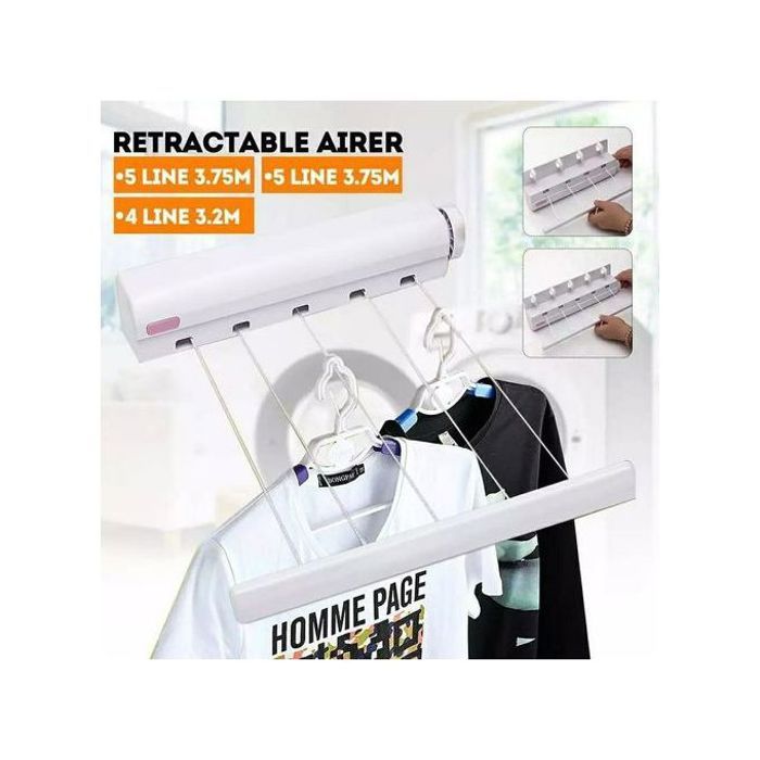 Sèche Linge Mural Extensible 3,75m