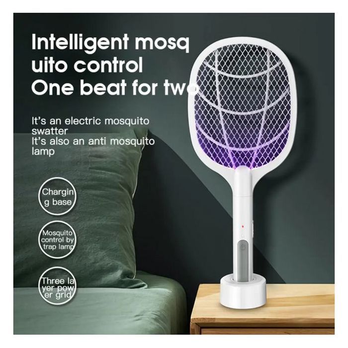 Raquette anti-moustiques Rechargeable, piège à séduction, nuit d'été, outils de protection de bébé.