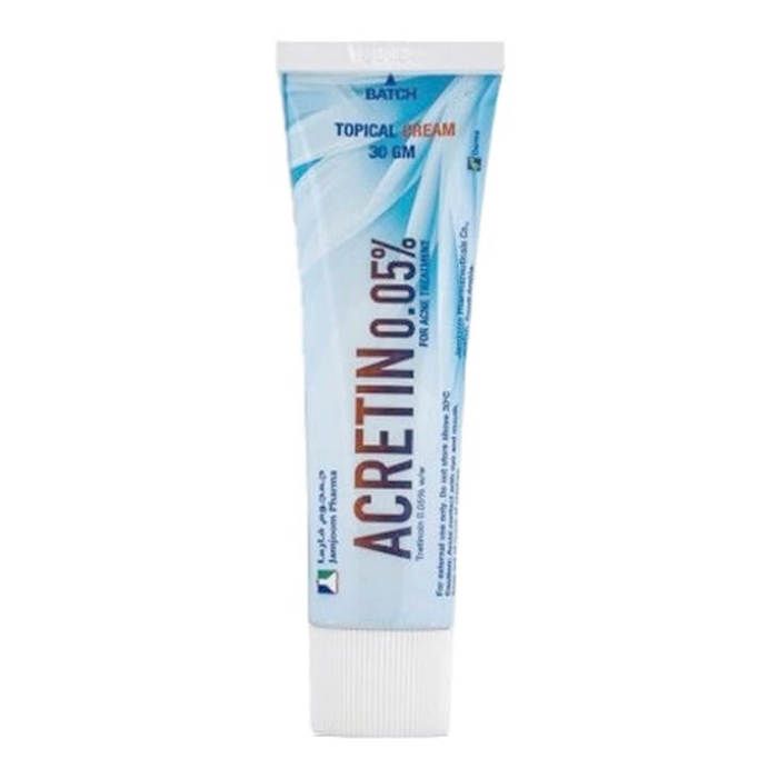 Traitement de l'acné - Acretin - 0.05% - Crème - 30 ml - Sans colorant