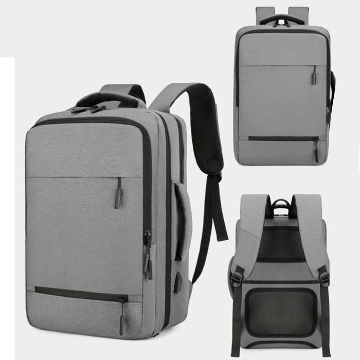 Sac à dos - Business - Gris - Compartiment ordinateur 15,6 pouces - Design moderne - Rangement optimisé