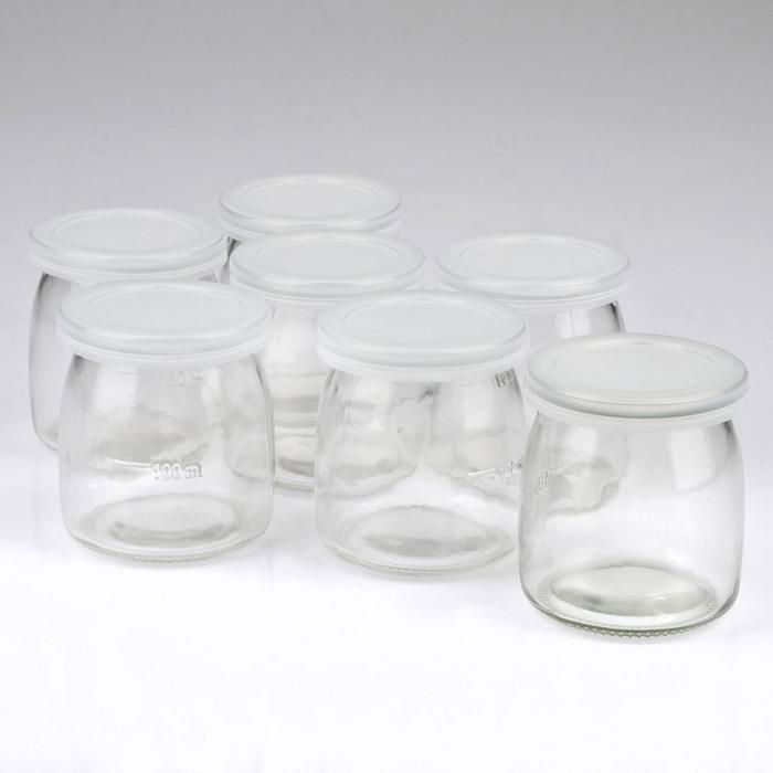 Pots en Verre - Non spécifié - Lot de 6 - 250 ml - Couvercles hermétiques - Design élégant - Models aléatoires