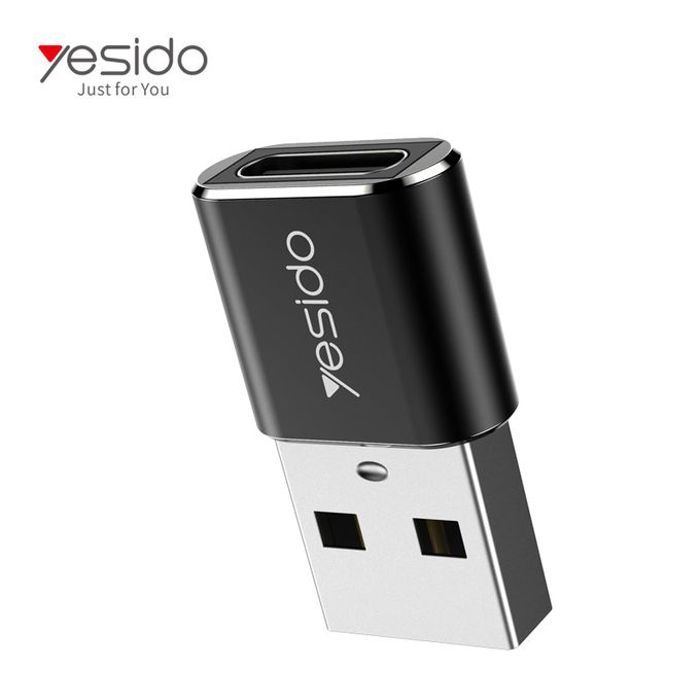 Yesido Adapter USB Vers Type-C, Chargement et Transfert de data convertisseur USB To Type C Adaptateur