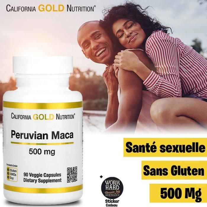 Gold Nutrition Maca Péruvienne,500 Mg, 90 Gélules Végétales,Sans Gluten