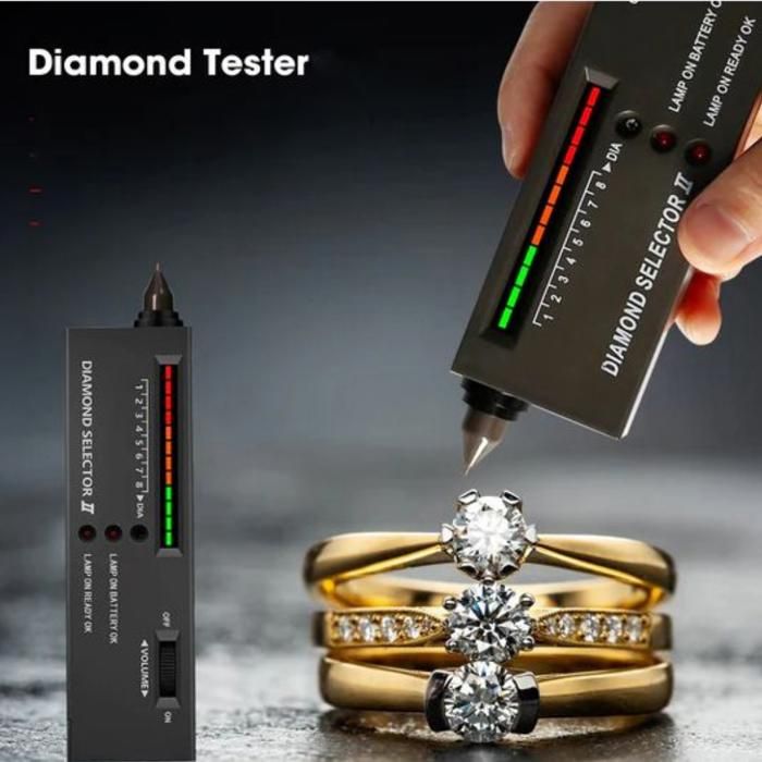 Testeur de diamants - Non spécifié - Portable - Précision élevée - Inclus sac en cuir - Fonctionne avec batterie