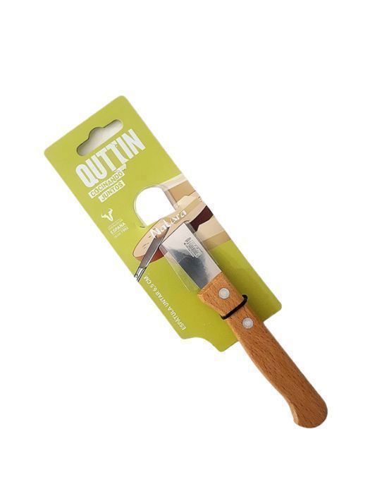 Couteau à Beurre - Quttin - QT-3000 - Inox 18/10 - Manche en Bois - 16 cm