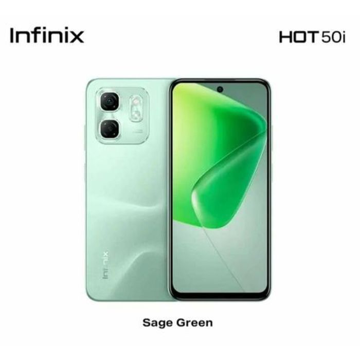 Infinix HOT 50i X6531 – 6.7" – 128 Go ROM – 6 Go RAM + 6 Go Étendue – Vert