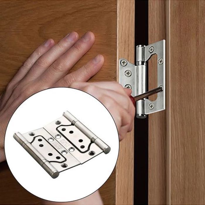Assina Charnière porte en inox 10.5x5x1.4cm woll