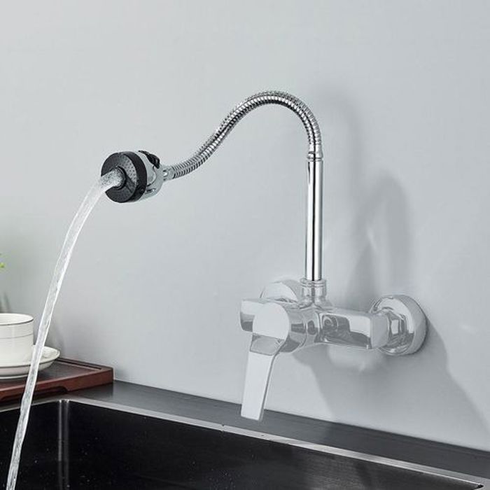 Assina kuksa Bec de Robinet Flexible en Acier Inoxydable Chromé