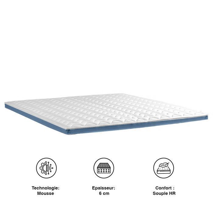 Surmatelas CloudRest - Souple 200x200 cm