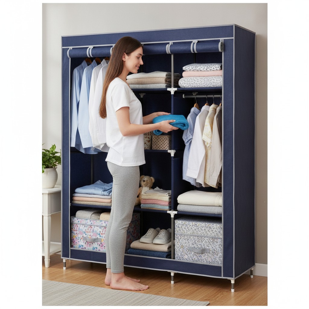 Armoire pliante - Non spécifié - couleur aléatoire - Design pliable - Durable - Compacte(Couleur aléatoire) - Marjane Mall - Image 4