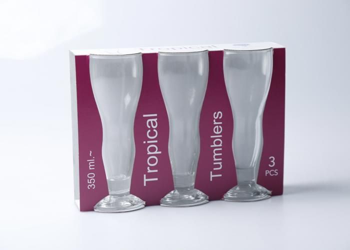 Verres à Jus - Tropical - 350 ml - Coloré - Design Contemporain - Compatible Lave-Vaisselle