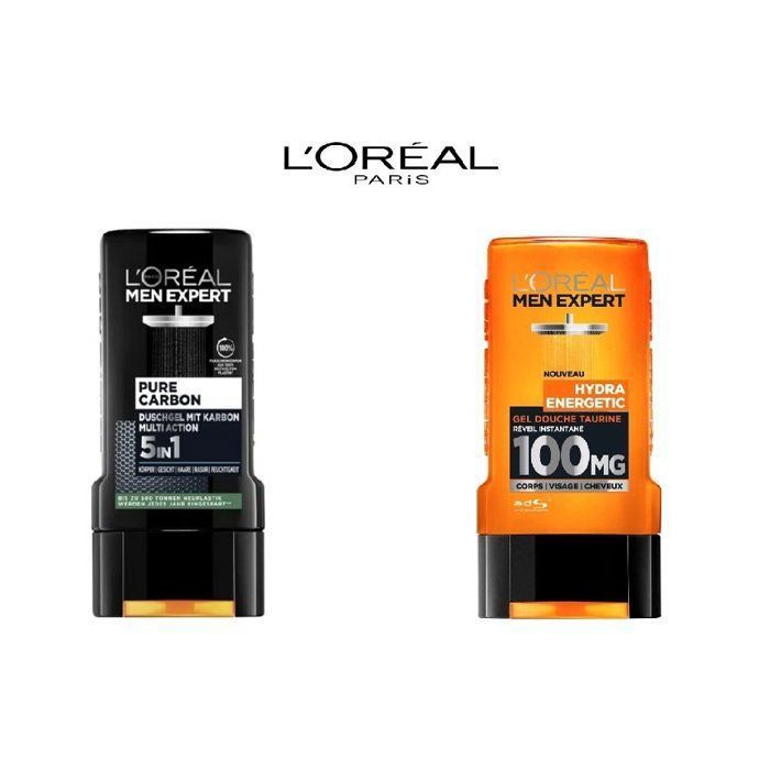 HYGIENE : LOT 2 SHOWER 300ML  (HYDRA ENERGETIC + TOTAL CLEAN)