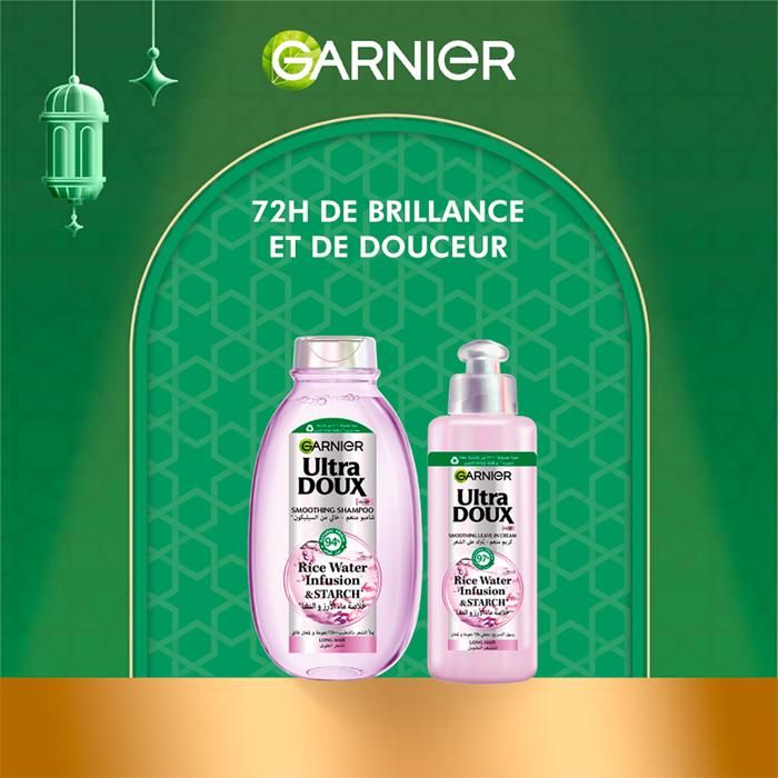 GARNIER - OFFRE CAPILLAIRE - SHAMPOING RICE WATER 400ml + Soin sans rinçage RICE WATER 200ml