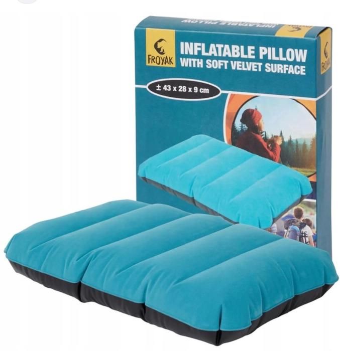 Oreiller gonflable AVEC COUCHE EN DAIM
