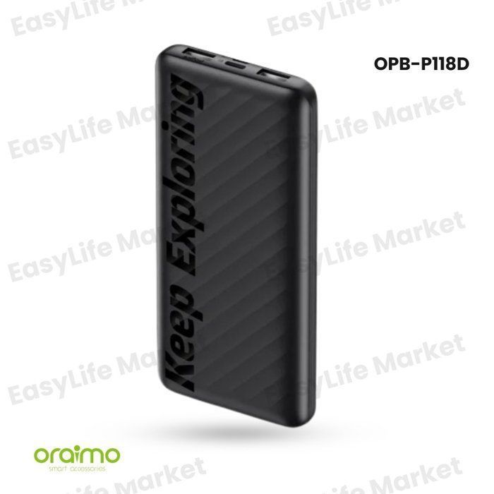 Power Bank Oraimo 10,000mAh - Lithium Polymer, Charge Rapide, Double Entrée USB