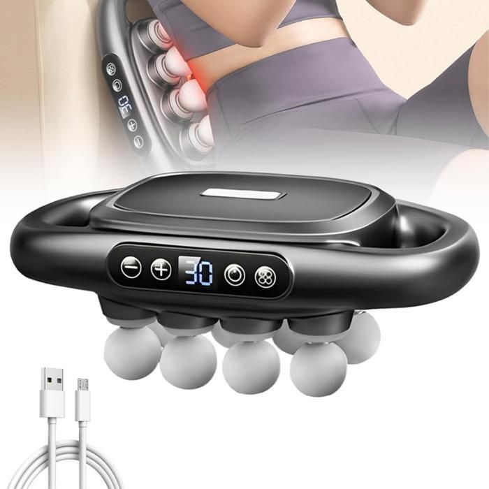 Pistolet de massage à 8 têtes pour muscles profonds, appareil de percussion.