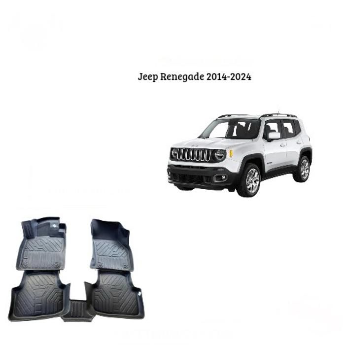 Tapis sur mesure - Jeep - Renegade 2014-2024 - TPE - Antidérapant - Résistant aux intempéries