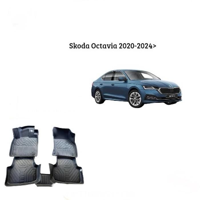 Tapis de voiture - Skoda - Octavia 2020-2024 - TPE 7D - Antidérapant - Résistant aux intempéries