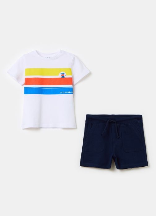 Ensemble de jogging - OVS - Blanc optique - 100% coton - Bébé garçon - Pratique et stylé