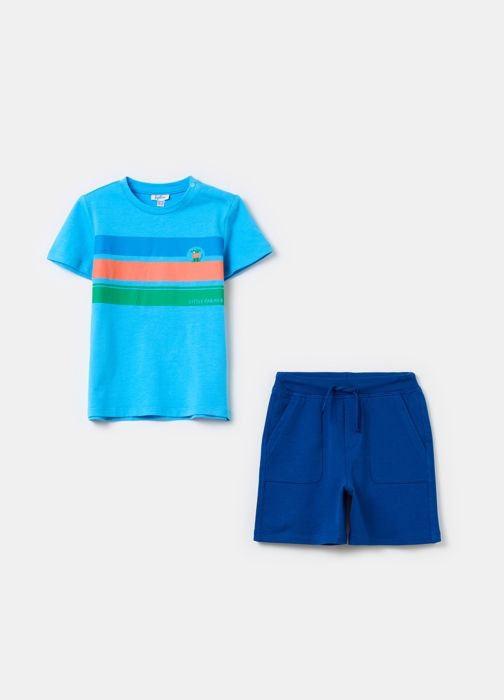 Ensemble de Vêtements - OVS - Jogging - Bleu Clair - 100% Coton - Bébé Garçon