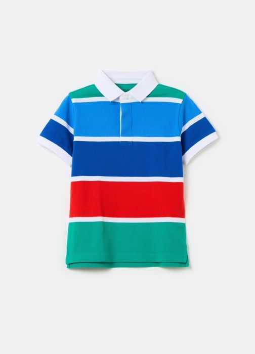 Polo Enfant - OVS - S/S STR - Blanc Optique - 100% Coton - Manches Courtes