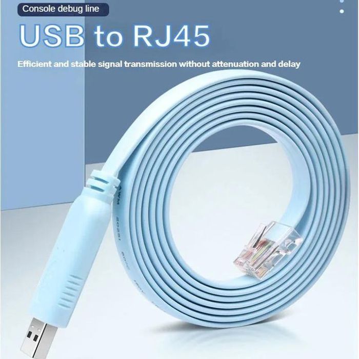 Câble USB vers RJ45 pour Console de routeur 1.8M ligne de débogage, pour routeur et Console de routeur, pour Cisco H3C HP Arba 9306