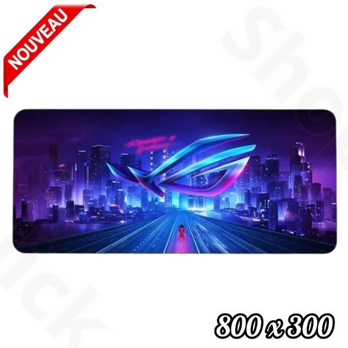 Tapis de souris Gamer pour les jeux sur notebook, Mouse pad XXXL pour clavier 800 x 300 x 3mm