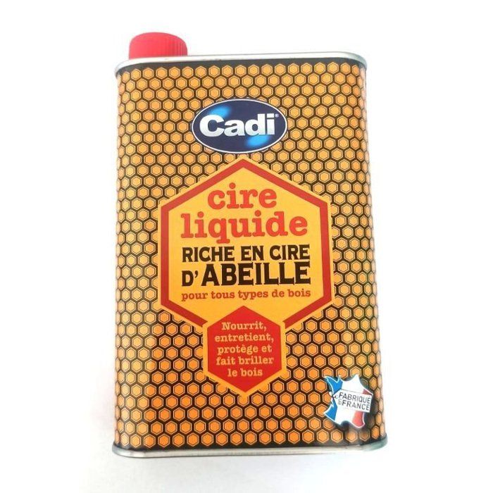 CADI Cire Liquide D'Abeille Naturelle Vernis D'Entretien Meubles Et Parquets, 500ml